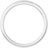 14K White .08 CTW Lab-Grown Diamond French-Set Anniversary Band