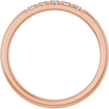 14K Rose 1/6 CTW Lab-Grown Diamond French-Set Anniversary Band