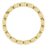 14K Yellow 1/2 CTW Natural Diamond Eternity Band Size 5.5