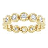 14K Yellow 9/10 CTW Natural Diamond Eternity Band Size 6.5