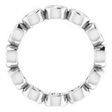 14K White 1 1/6 CTW Natural Diamond Eternity Band Size 5.5