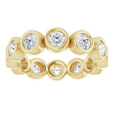 14K Yellow 1 1/6 CTW Natural Diamond Eternity Band Size 6.5
