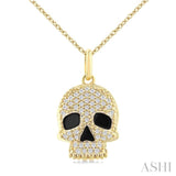 .15CTRDDM PETITE SKULL PD YG 10K-S+CH*