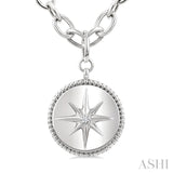 .05CTRDDM COMPASS MEDALLION PD SL-G+CH*