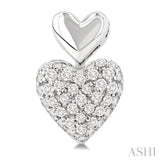 .33CTRDDM HEART SH MINI PAVE ER WG10K-S*