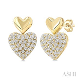 .33CTRDDM HEART SH MINI PAVE ER YG10K-S*