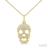 .15CTRDDM PETITE SKULL PD YG 10K-S+CH*