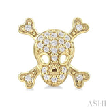 .15CTRDDM PETITE SKULL ER YG 10K-S*