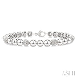 .20CTRDDM BOLD ROUND BEAD BRACELET SL-S*