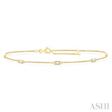 .25CTBGDM BG STATION BRACELET YG 14K-G