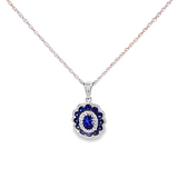 14kt Blue Sapphire & Diamond Necklace (IN STOCK NOW)