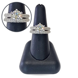 14kt Moissanite Wedding Set