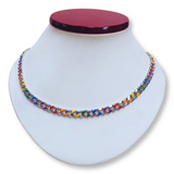 925 Rainbow Enamel Necklace (IN STOCK NOW)