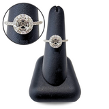 14kt WG Round Halo Semi-mount