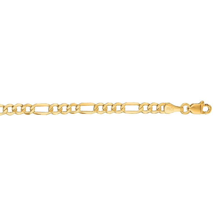 14K Gold 3.7Mm Lite Figaro Chain