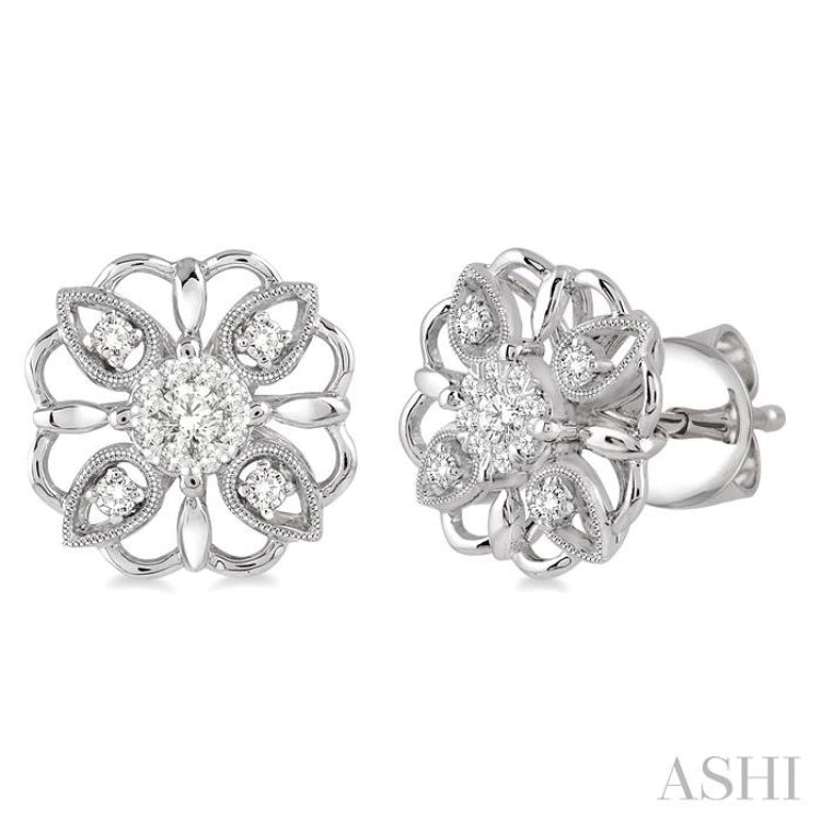 Flower Shape Lovebright Diamond Fashion Earrings