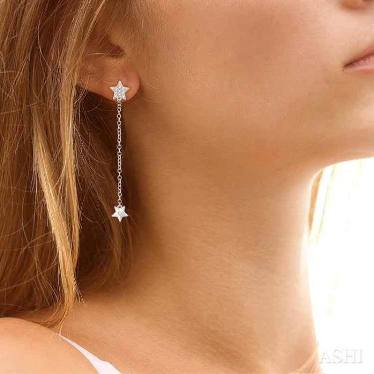 Star Diamond Fashion Long Earrings