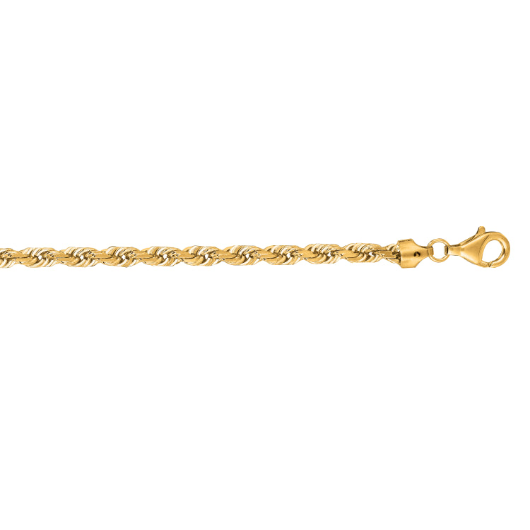 14K Gold 7Mm Solid Royal Rope Chain