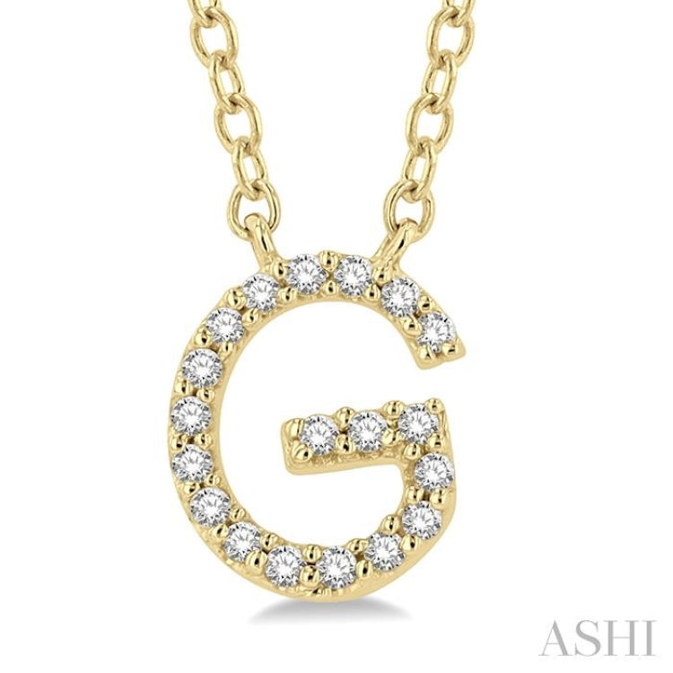 'G' Initial Diamond Pendant
